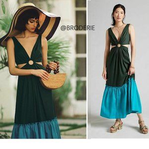 NEW Anthropologie Flounced Cut-Out Maxi Dress with tags!